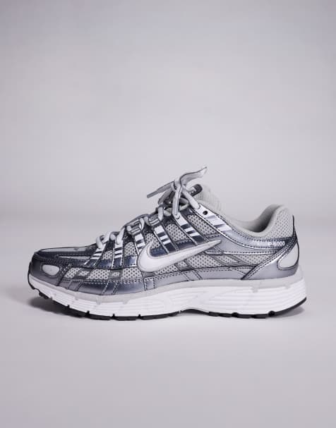 Nike – P-6000 – Szaro-srebrne buty sportowe - view 1