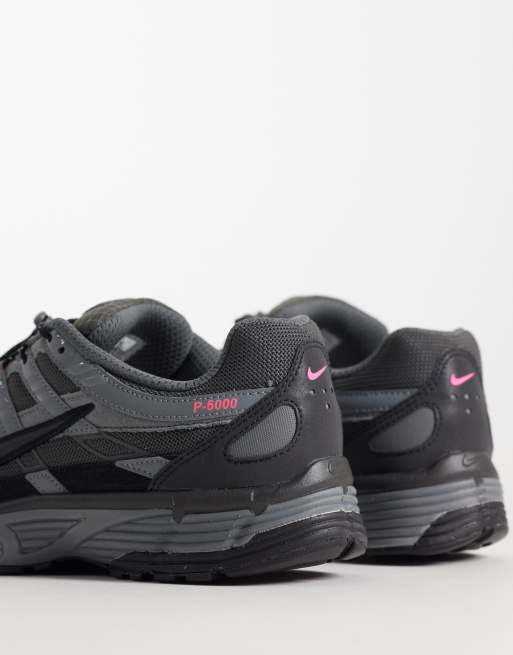 Nike P-6000 Tech speed lace sneakers i mørkegrå og pink, 4 af 5