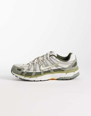  P-6000 trainers in beige and khaki suede