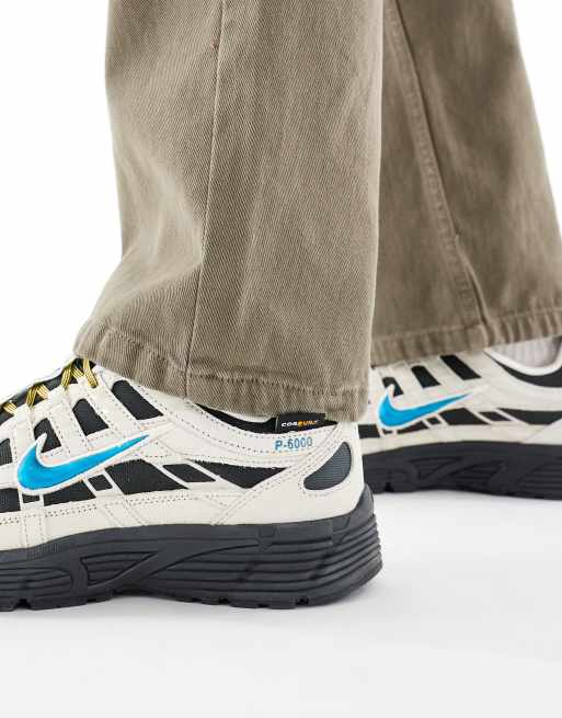 Nike P-6000 trainers in black and beige, 3 of 5