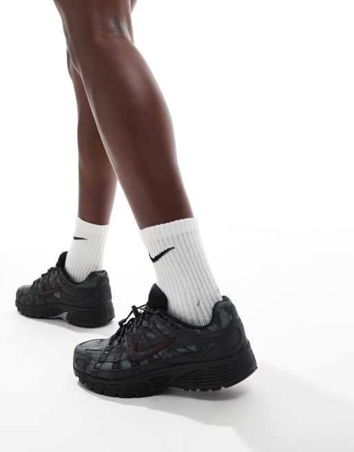 Nike P-6000 trainers in black and burgundy ASOS