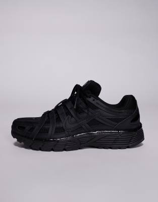 Nike P-6000 trainers in black and dark grey