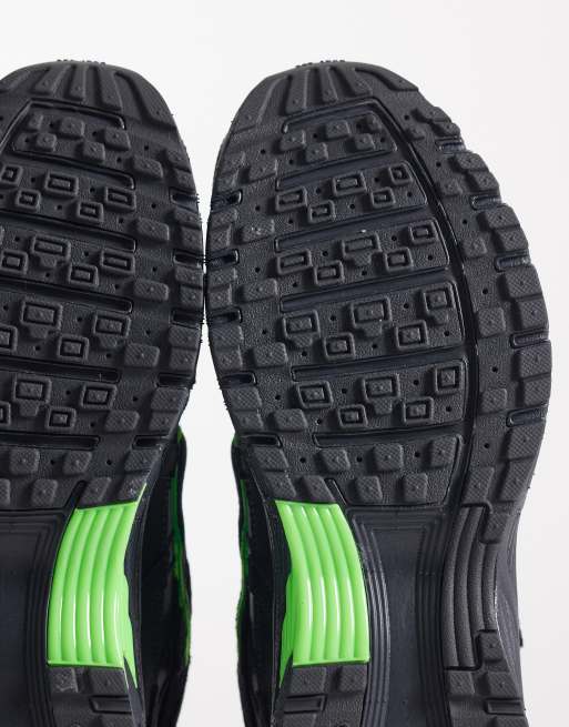 Nike P-6000 trainers in black and green , 5 of 5