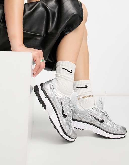 Nike P-6000 trainers in black and silver | ASOS