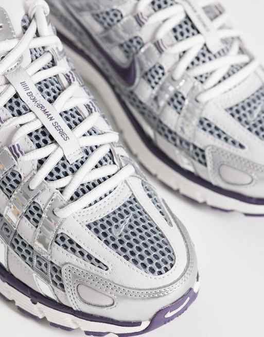 Nike P-6000 trainers in grey and metallic, 4 of 5