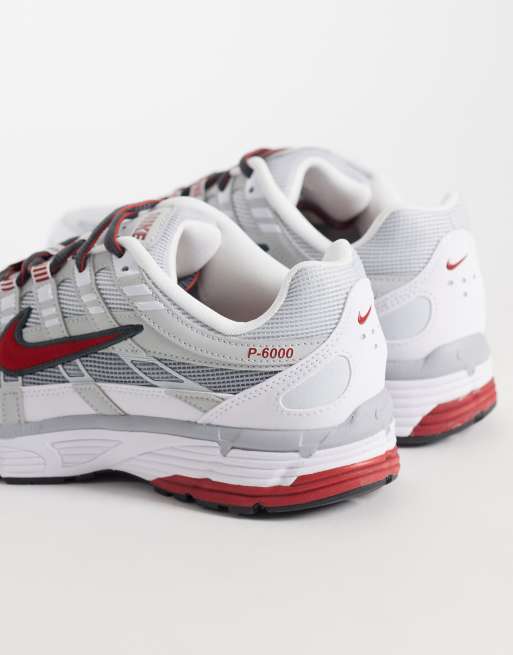 Nike P-6000 trainers in grey and red, 4 of 5