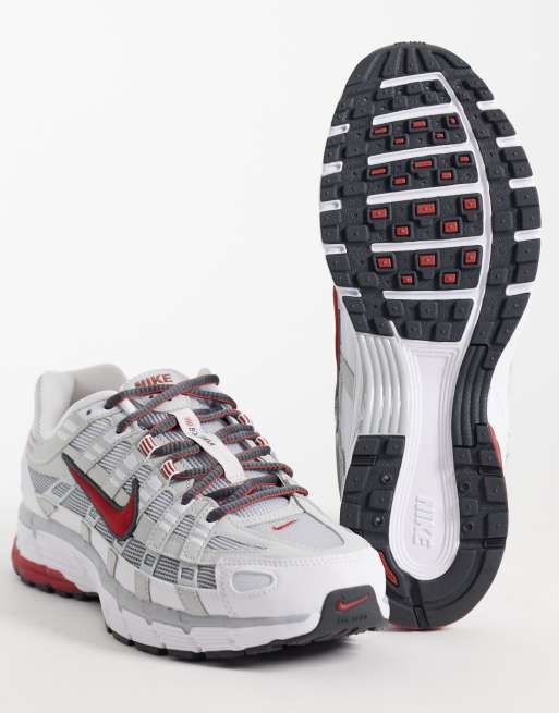Nike P-6000 trainers in grey and red, 5 of 5