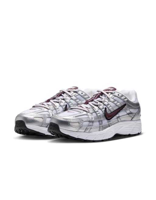 Nike P-6000 trainers in metallic & burgundy, 2 of 5