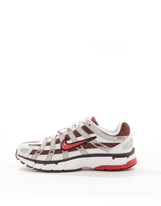 Nike P-6000 trainers in off white and red, 2 of 5