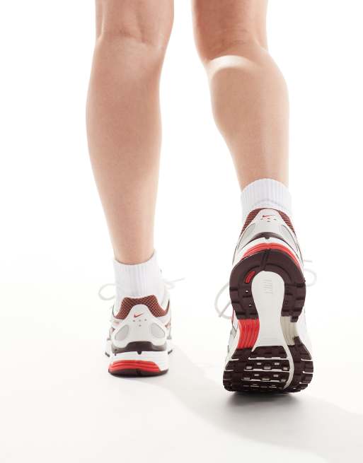 Nike P-6000 trainers in off white and red, 5 of 5