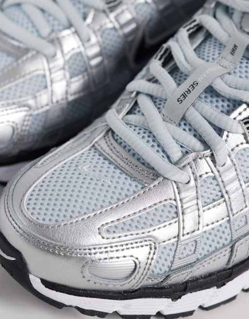Nike P-6000 trainers in silver and black, 3 of 5