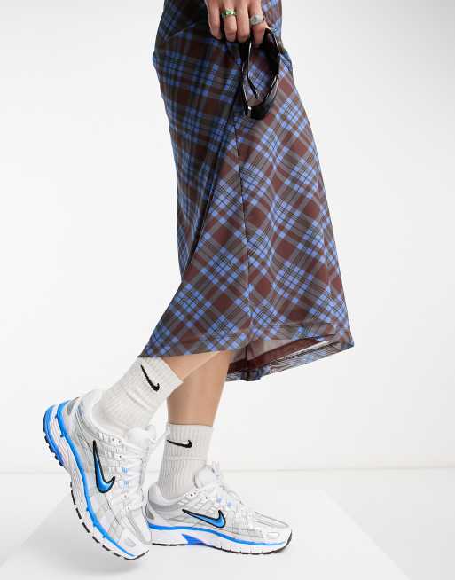 Nike P 6000 trainers in silver and blue ASOS