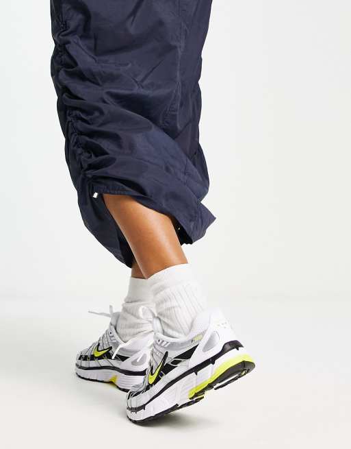 Nike P 6000 trainers in silver and yellow