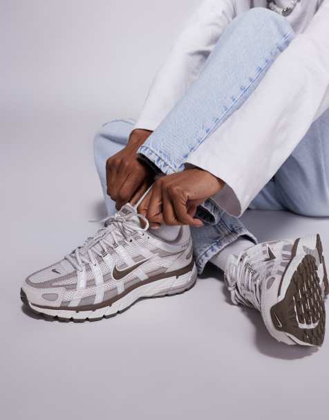 Nike P-6000 trainers in white and brown - view 1