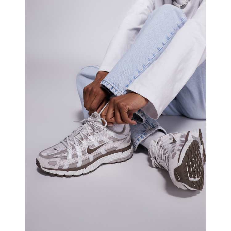 Nike P-6000 trainers in white and brown ASOS
