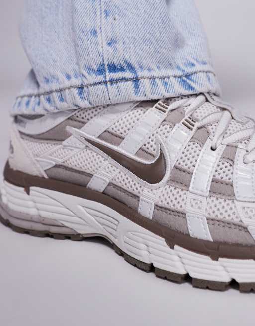 Nike P-6000 trainers in white and brown, 3 of 5