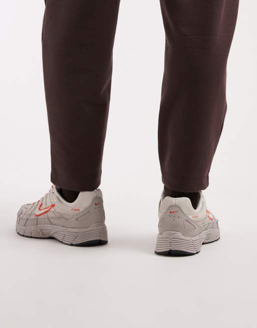 Nike P-6000 trainers in white and orange , 4 of 5