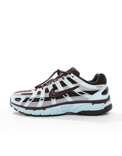 Nike - P-6000 - Uniseks sneakers in lichtblauw en bordeauxrood, 5 van 5