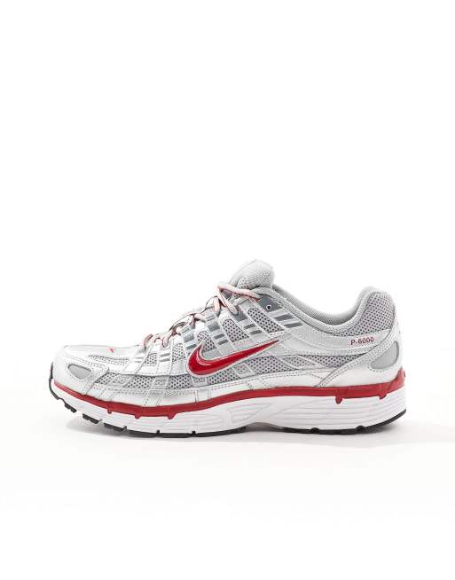 ★【NIKE】★(W) Nike P-6000 llic Silver Red★22-29cm★ Nike – P-6000 Unisex – Buty sportowe w metalicznym srebrnym