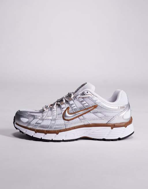 Nike – P-6000 – Unisex – Silvriga och bruna träningsskor, 2 av 5