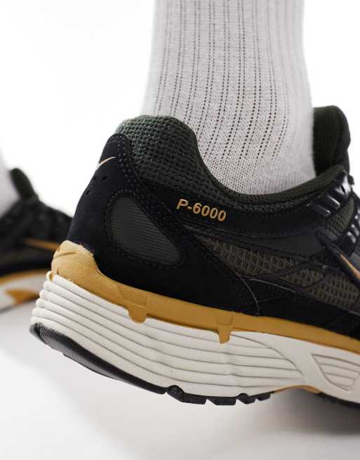 Nike - P-6000 Unisex - Sort og guldfarvede sneakers, 4 af 5