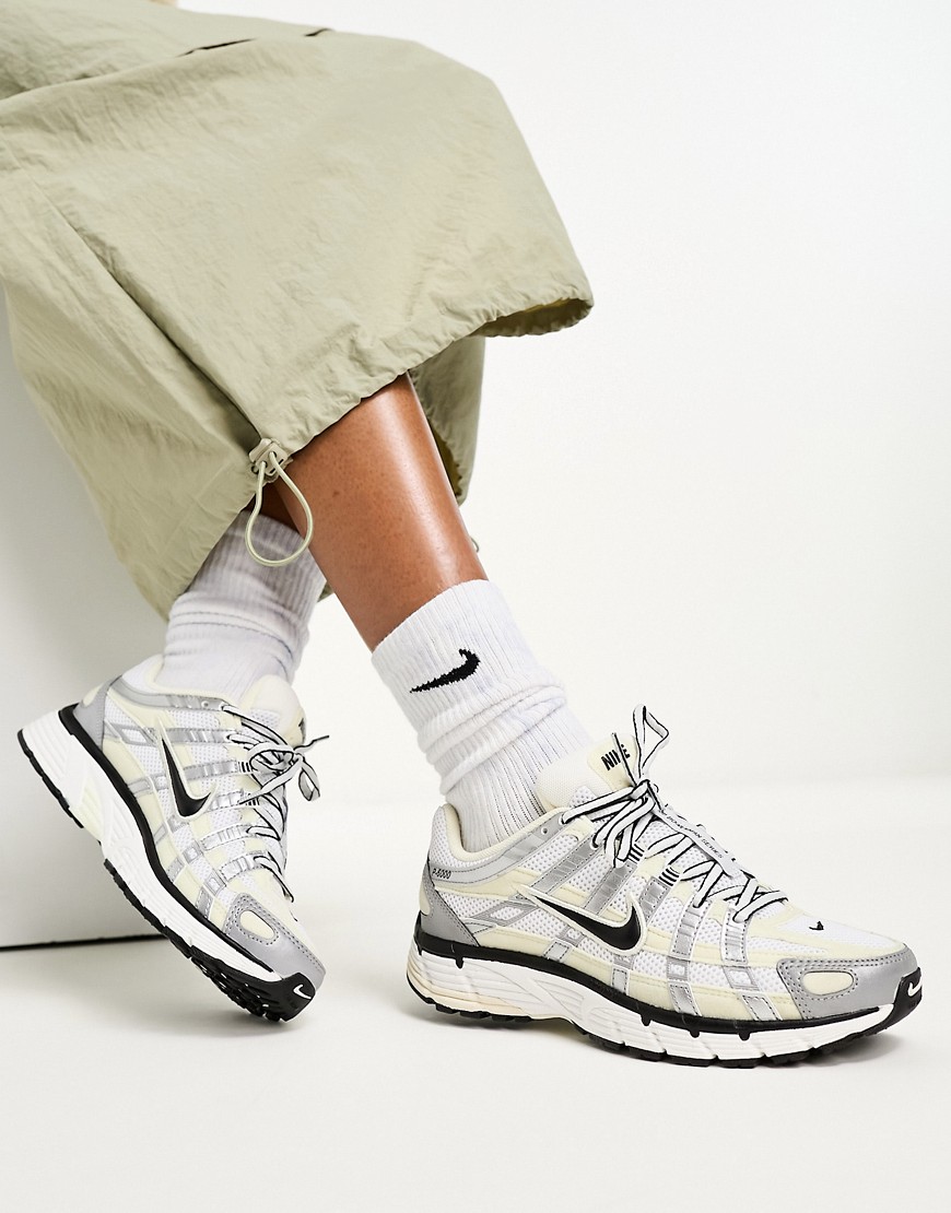 Nike P-6000 unisex trainers in beige and black-Neutral