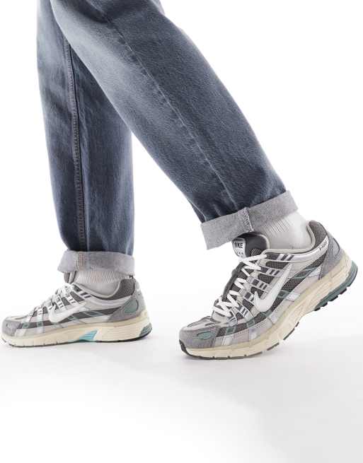 Nike P-6000 unisex trainers in grey and off white ASOS