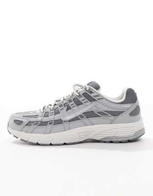 Nike Unisex Grey P-6000 Trainers In And Off White