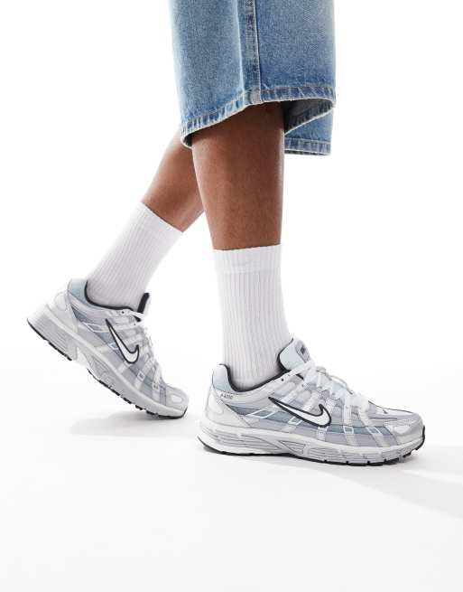 Nike P-6000 unisex trainers in metallic silver