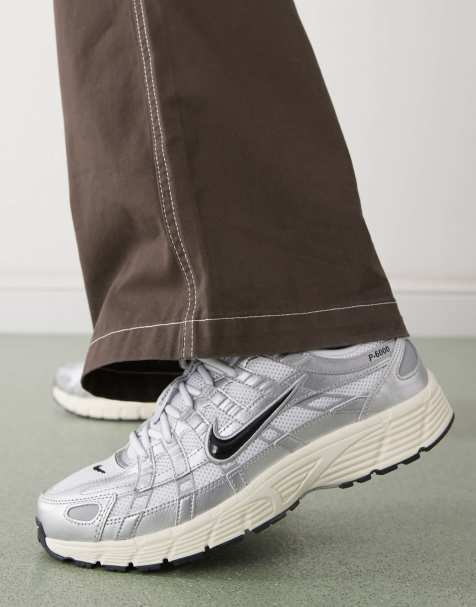 Nike P-6000 unisex trainers in white and silver - view 1