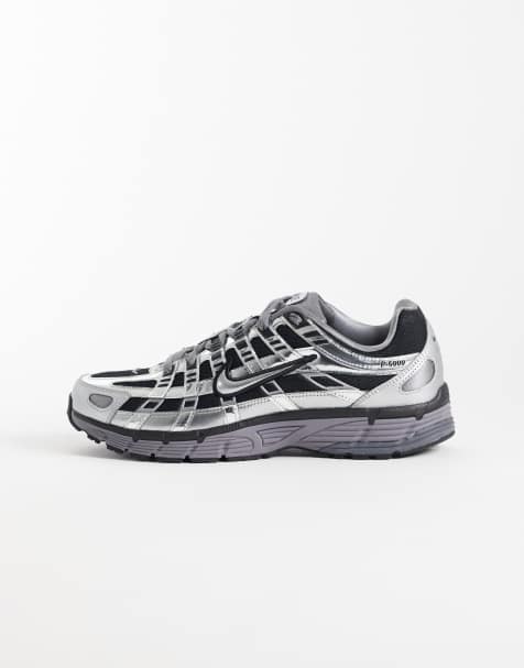 Nike P-6000 zapatillas de deporte en negro y plata cromada - view 1