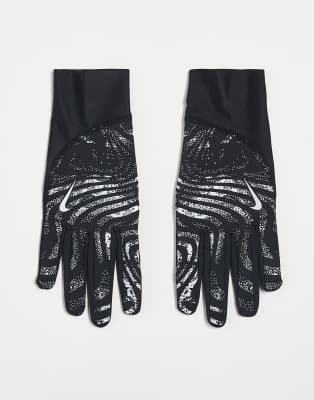Nike Nike Pacer midweight reflective gloves in black