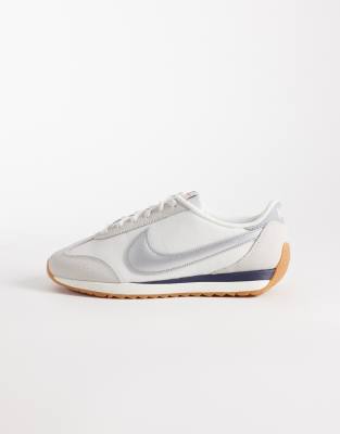Nike Pacific sneakers in white and metallic silver