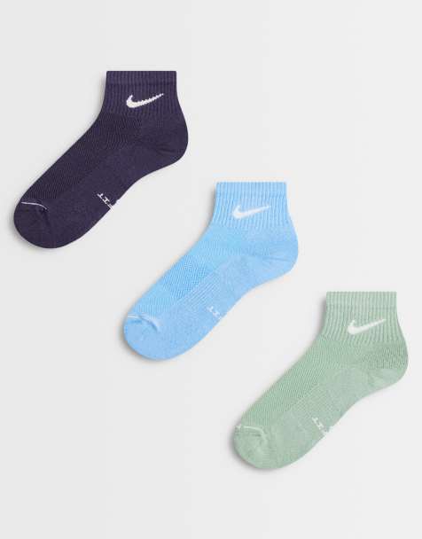 Nike - pack de 3 calcetines tobilleros en azul multicolor - view 1