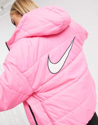 pink nike puffer jacket