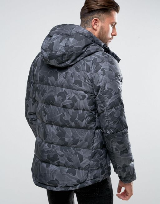 Nike Padded Jacket With Hood In Black 806857-010
