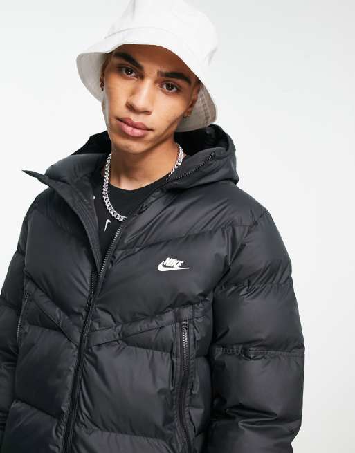 Nike padded windrunner jacket in black