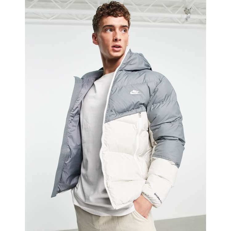 Nike padded down store jacket grey