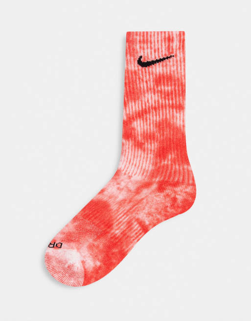 Nike - Pakke med 2 par sokker i blå og rød batik, 2 af 4