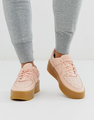 Nike pale pink gum sole air force 1 
