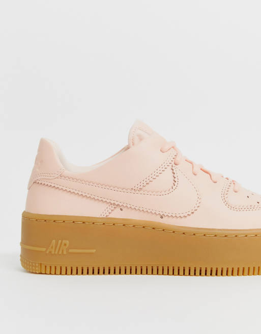 Nike air force 1 sage pink store and yellow