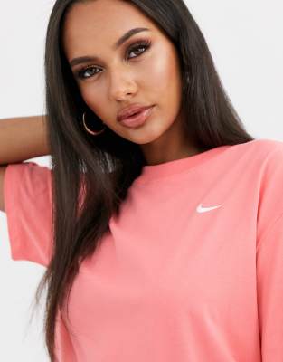 pink nike oversized t shirt