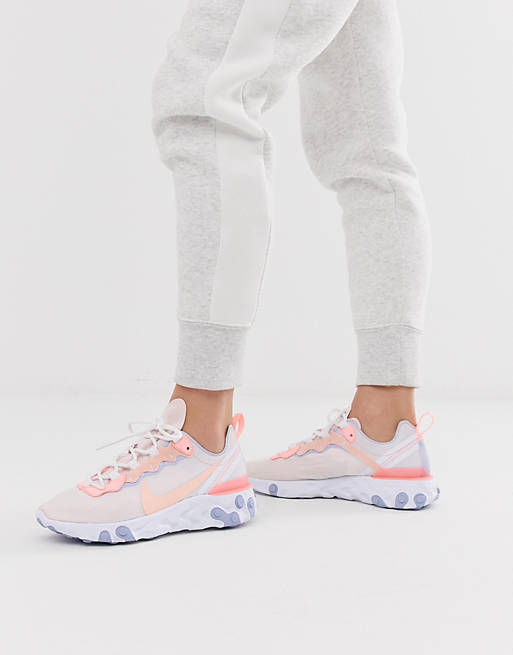 Nike Pale Pink React Element 55 Trainers