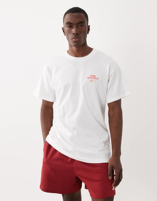 Nike palm tree back print logo oversized t-shirt in white, 3 of 5