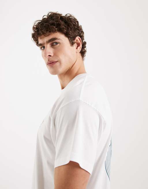 Nike palm tree back print t-shirt in white, 4 of 5
