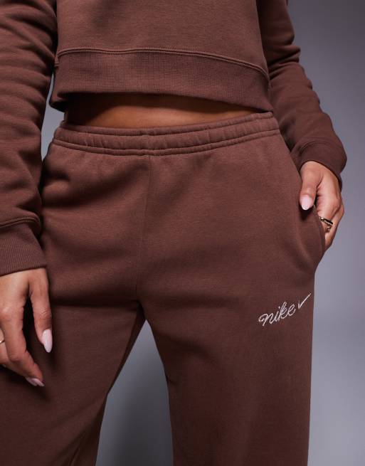 Nike - Pantalon de jogging droit à inscription logo - Marron, 3 de 5