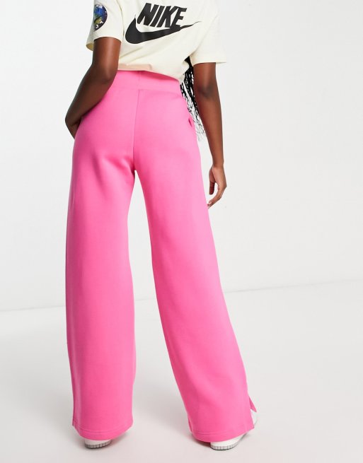 Pantalon de Jogging Femme Taille Haute Rose Coton Avec Poches –