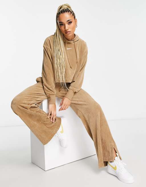 Nike Ensemble en velours c tel Beige bois flott ASOS