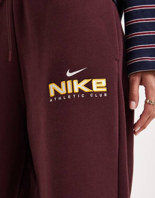Nike - Pantalon de jogging large style universitaire - Bordeaux, 3 de 5