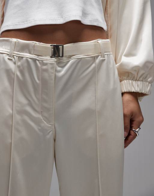 Nike - Pantalon droit avec ceinture - Crème, 4 de 5
